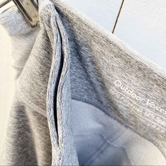 Outdoor Voices Two-Tone Warmup Crop Leggings Ash Dove Dark Grey Light Gray Small - Picture 13 of 16